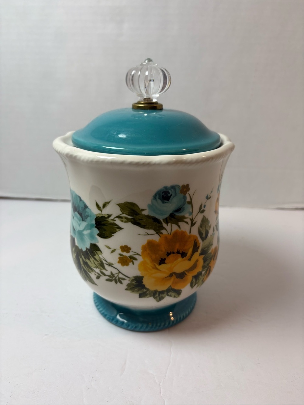 Pioneer Woman Rose Shadow Ceramic Canister - Picture 7 of 7